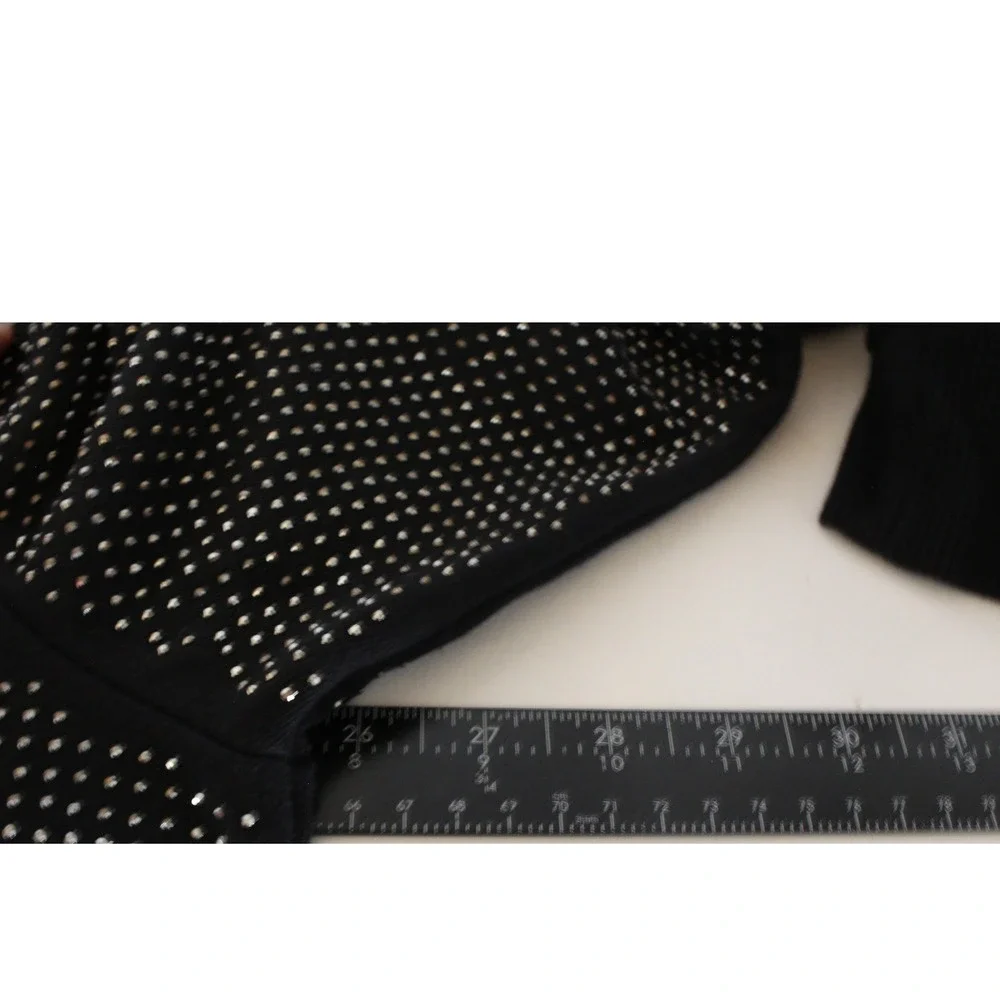 True Religion Hoodie Rhinestone Studded Pullover 2XL Black - Picture 8 of 8